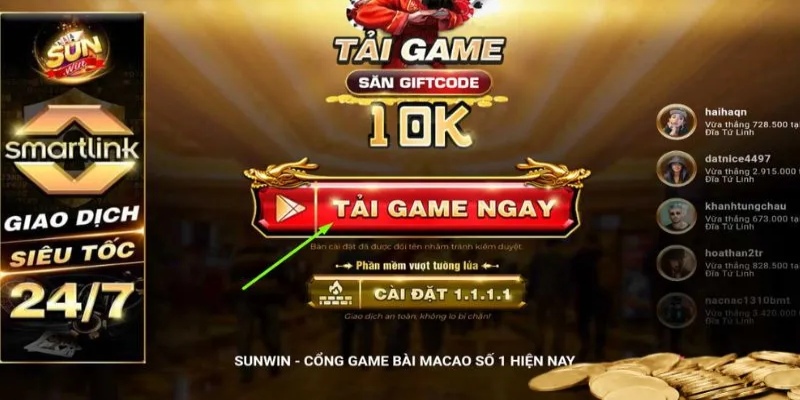 Cách tải Sunwin iOS Android trên Android